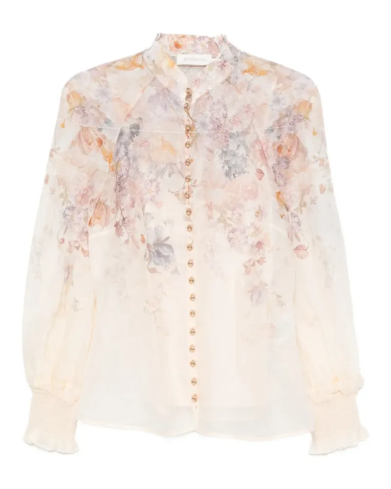 Zimmermann Hemd mit Blumenprint - Nude Nude
