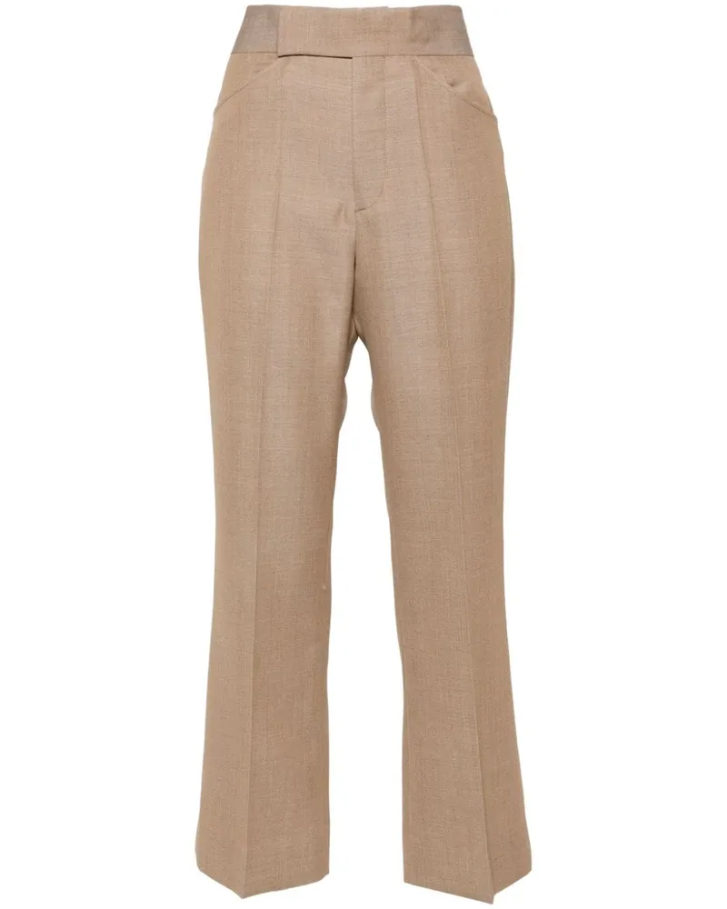 Victoria Beckham Ausgestellte Cropped-Hose - Nude Nude