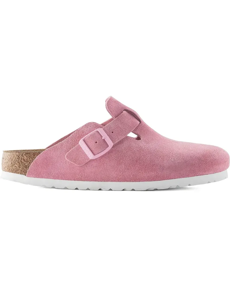Birkenstock Boston Mules aus Wildleder - Rosa Rosa