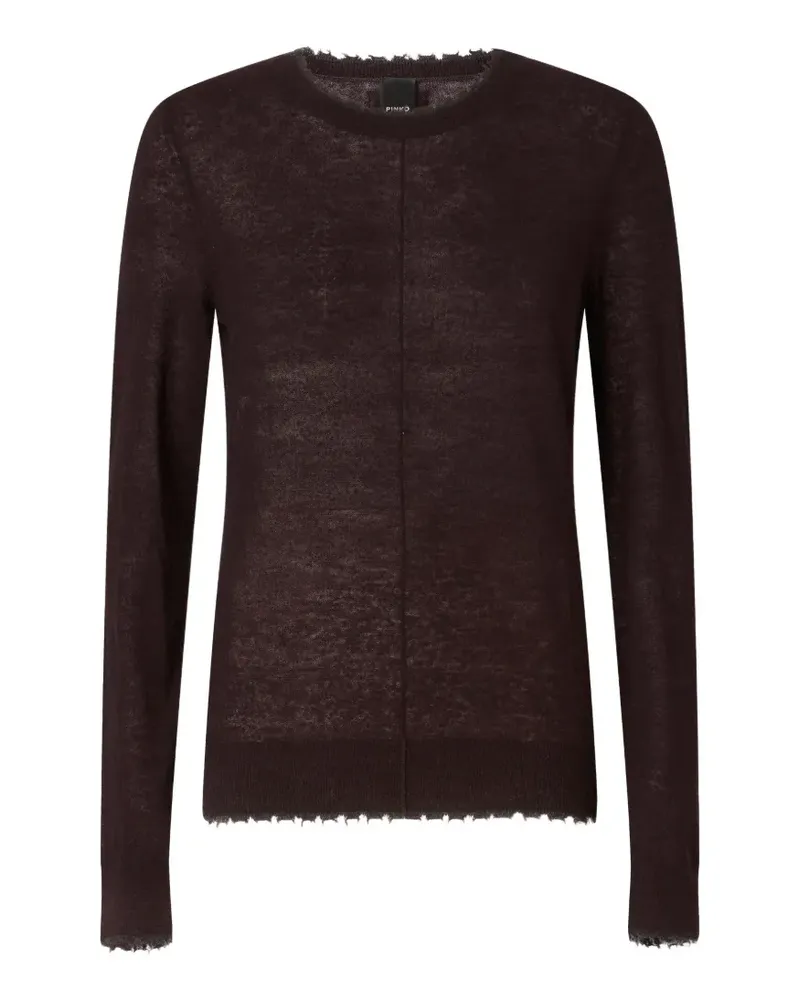 Pinko Semi-transparentes Oberteil im Distressed-Look - Braun Braun