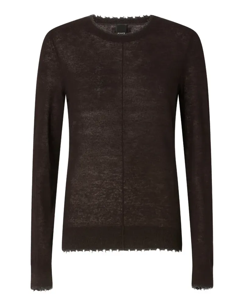 Pinko Semi-transparentes Oberteil im Distressed-Look - Braun Braun