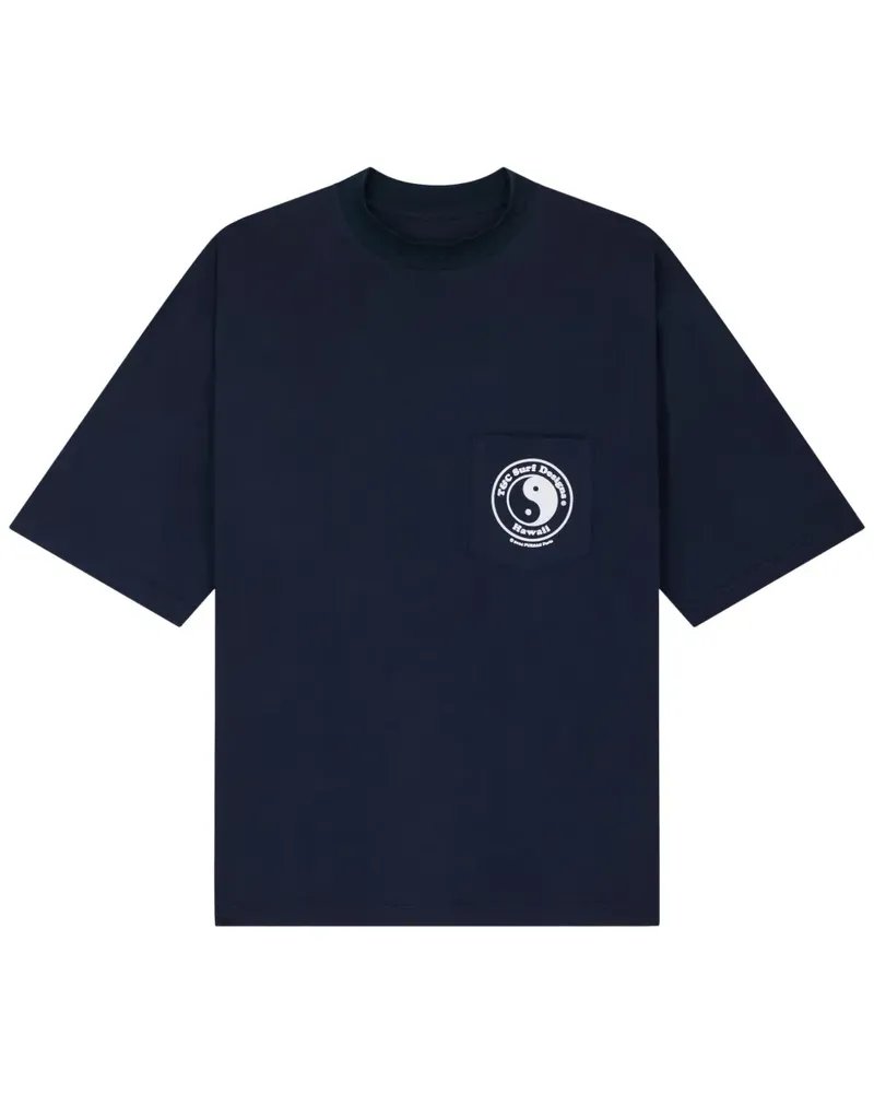 FURSAC T-Shirt mit beflocktem Motiv - Blau Blau