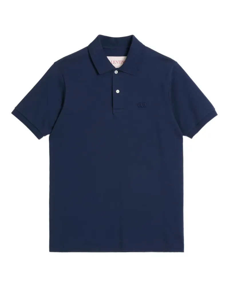Valentino Garavani Poloshirt mit VLogo-Stickerei - Blau Blau