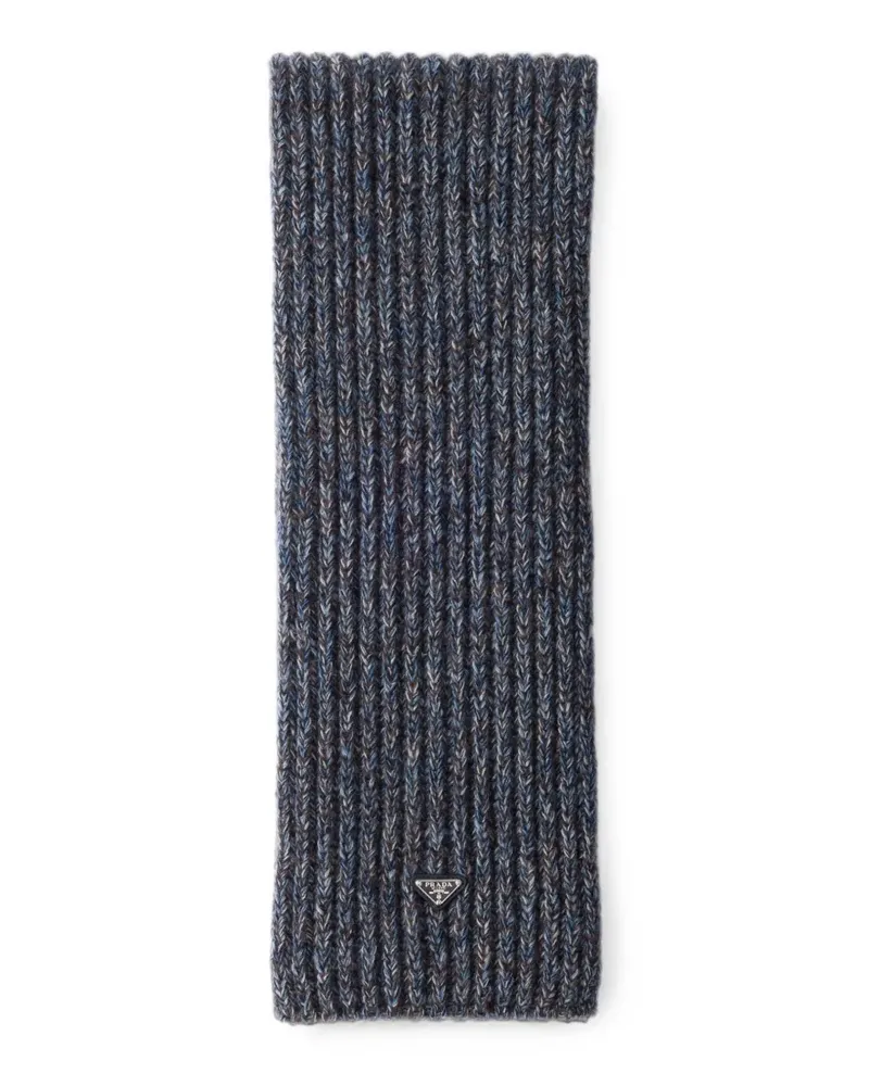 Prada Strickschal aus Wolle und Kaschmir - Blau Blau