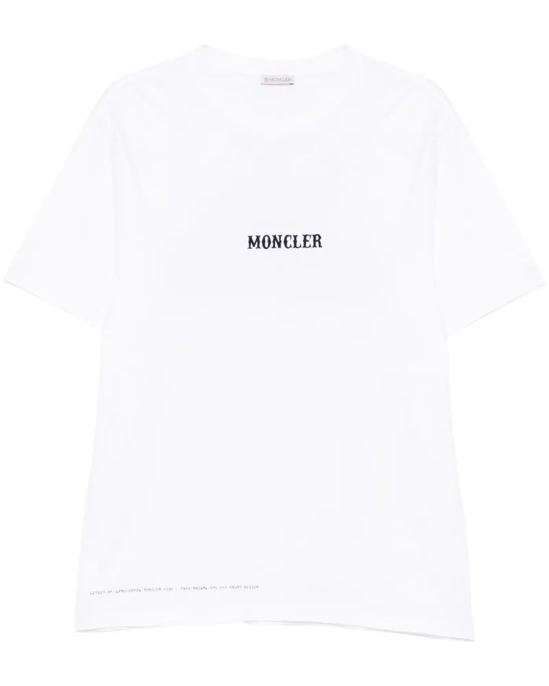 Moncler T-Shirt mit Logo-Print - Weiß Weiß