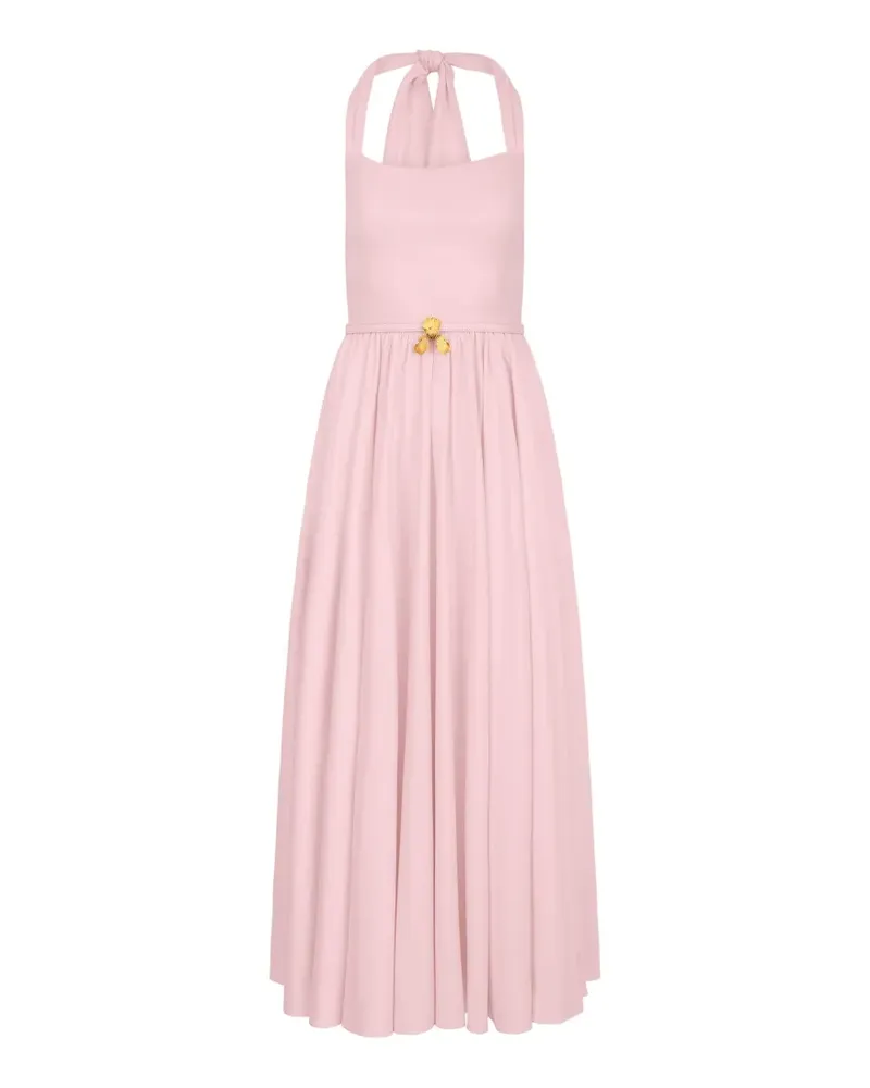 Oscar de la Renta belted halterneck dress - Rosa Rosa