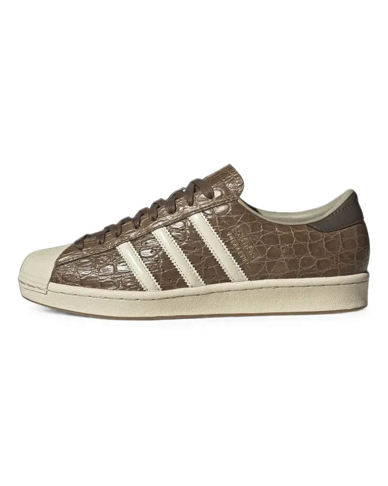 adidas Superstar Sneakers mit Kroko-Effekt - Braun Braun