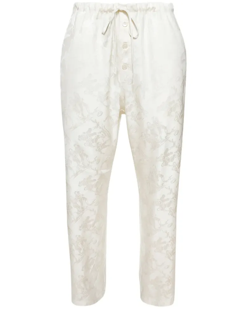 BODE Pyjama-Hose aus Jacquard - Weiß Weiß