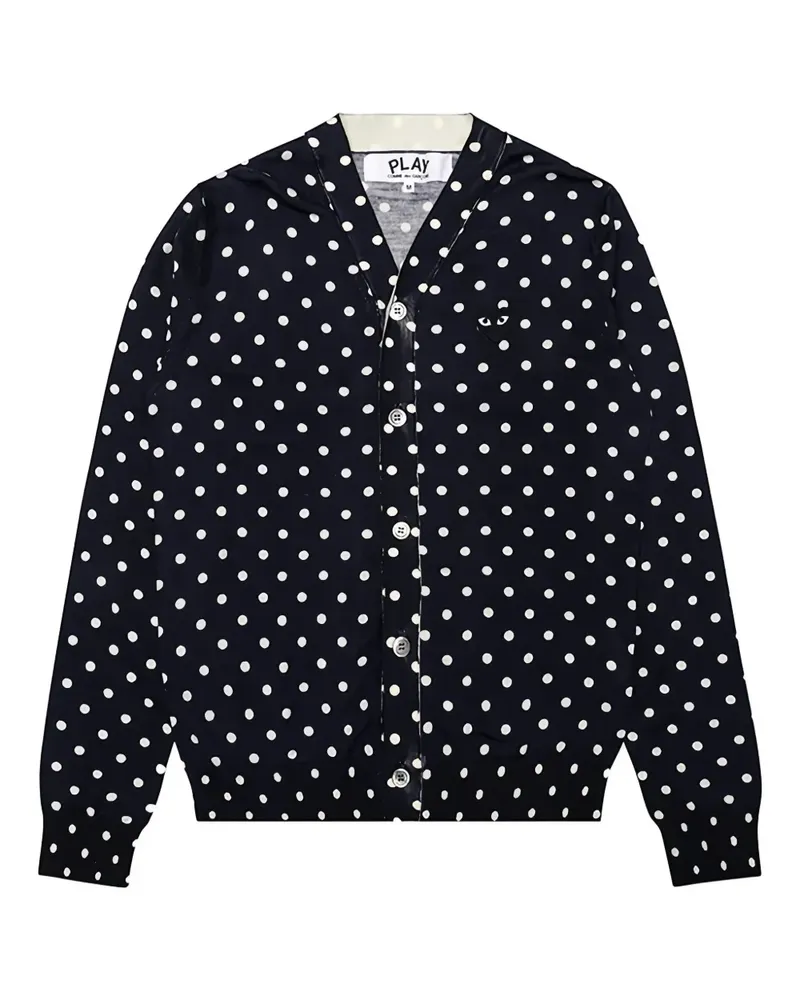 Comme des Garçons Gepunkteter Woll-Cardigan - Blau Blau