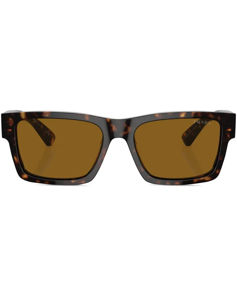 Prada Sonnenbrille mit eckigem Gestell - Grün Grün