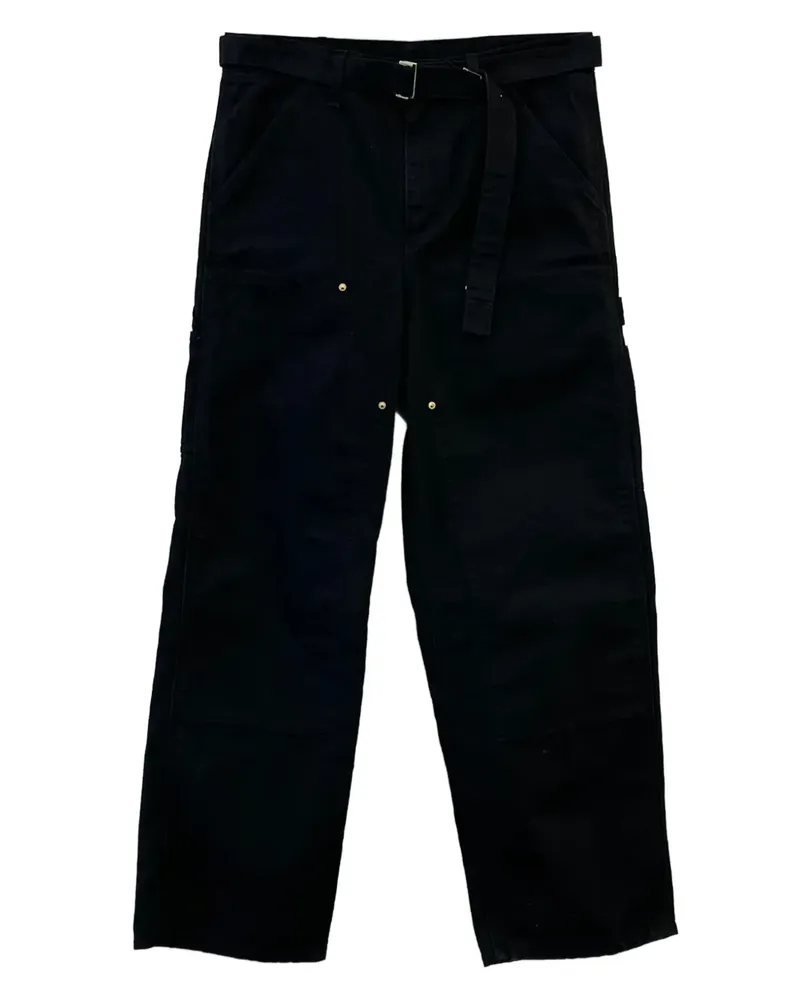 Sacai belted trousers - Schwarz Schwarz