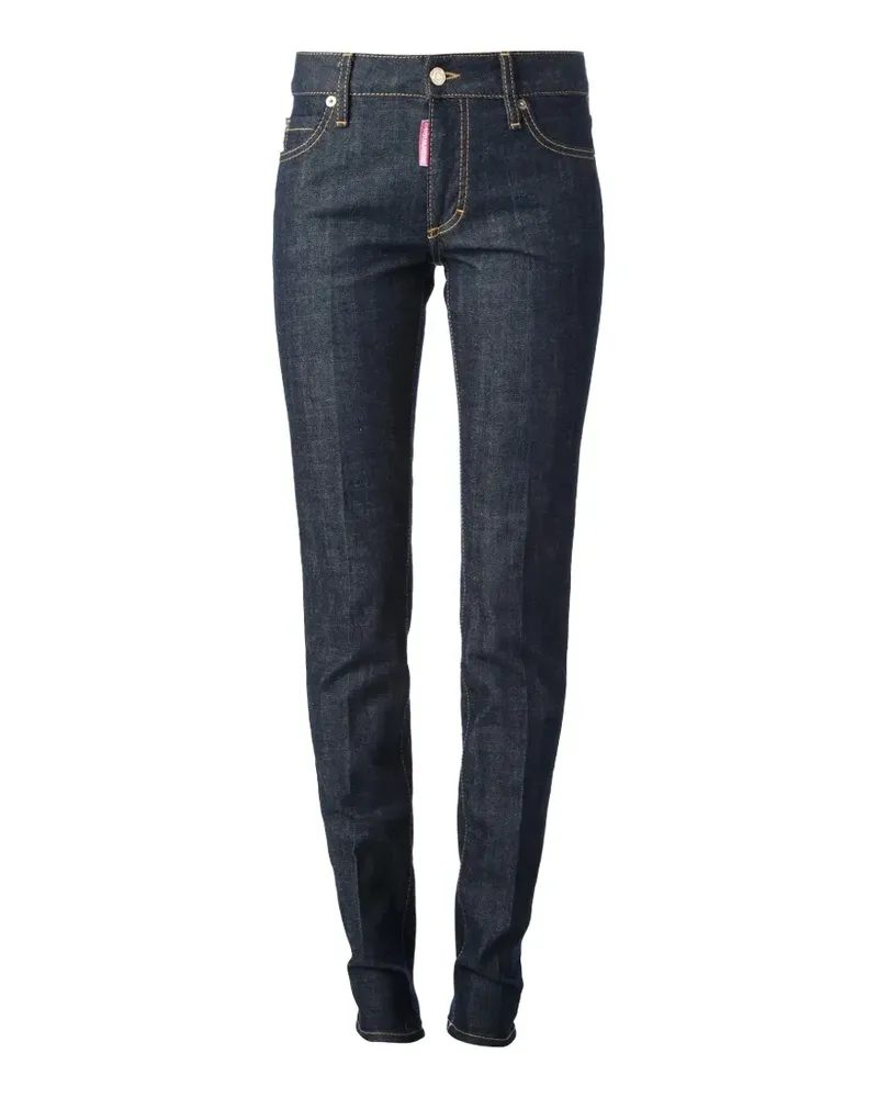 Dsquared2 leopard-print pocket jeans - Blau Blau