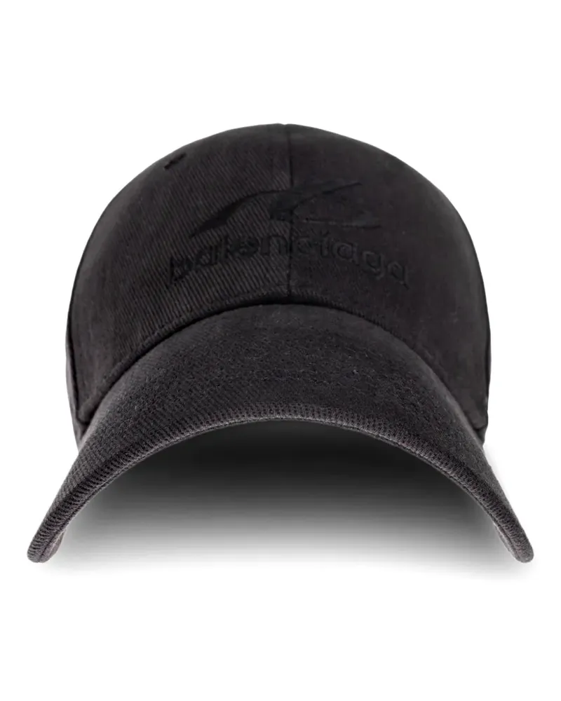 Balenciaga Bodies Baseballkappe in ausgewaschenem Schwarz Schwarz