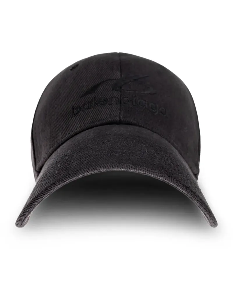 Balenciaga Bodies Baseballkappe in ausgewaschenem Schwarz Schwarz