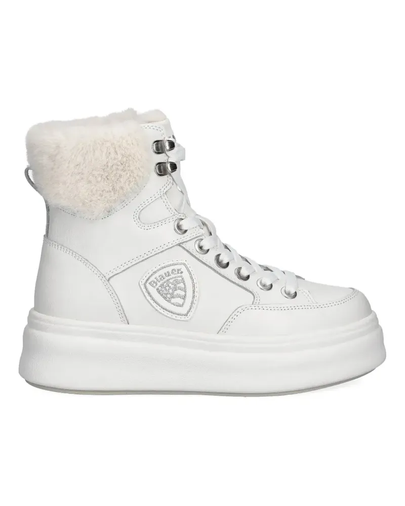 Blauer Emery faux-fur-trim lace-up boots - Weiß Weiß
