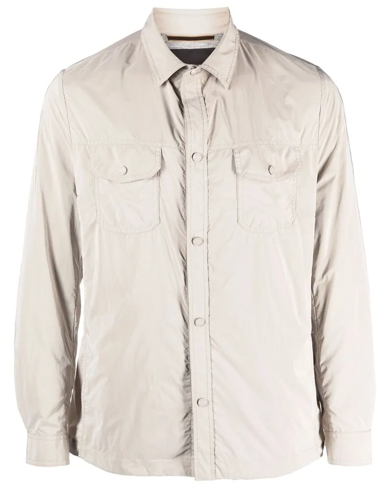 MOORER Jacke mit Druckknöpfen - Nude Nude