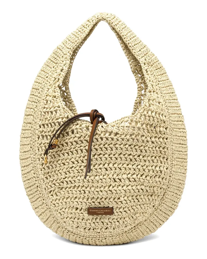 Gianni Chiarini Gewebte Nefeli Schultertasche - Nude Nude