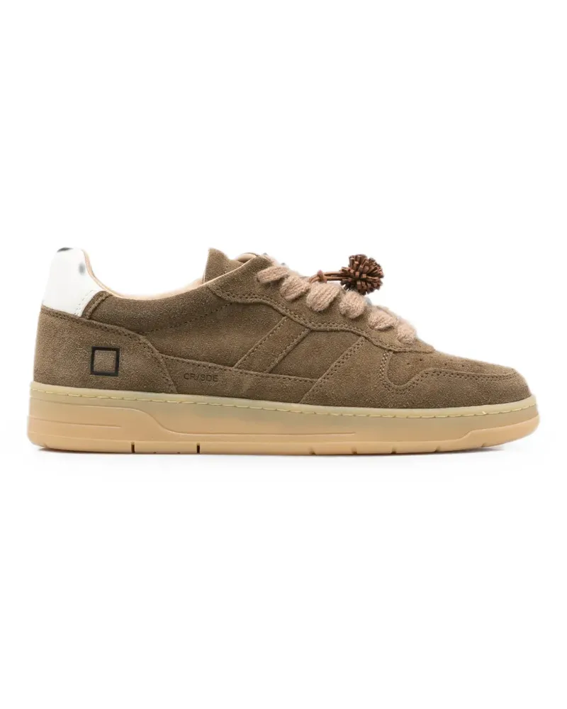 D.A.T.E. Court 2.0 logo-embossed suede sneakers - Braun Braun