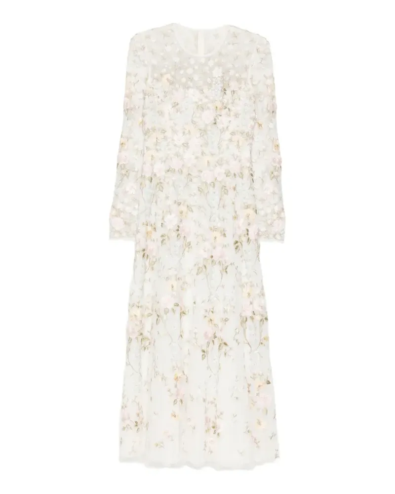 Needle & Thread Garden Rose ankle gown - Nude Nude