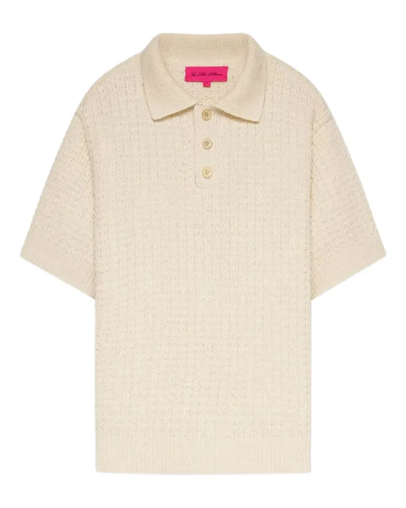 The Elder Statesman Strukturiertes Poloshirt - Nude Nude
