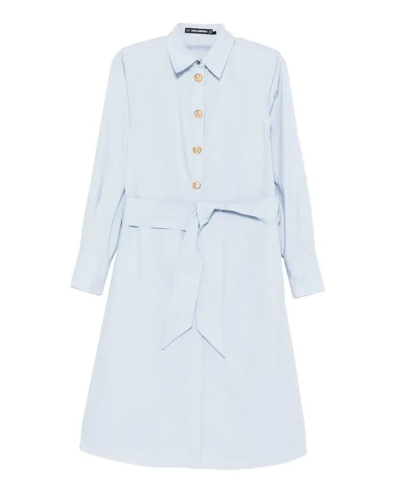 Karl Lagerfeld button-fastening midi dress - Blau Blau