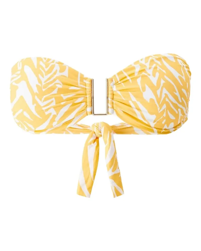 Melissa Odabash Schulterfreier Bikini mit Animal-Print - Gelb Gelb