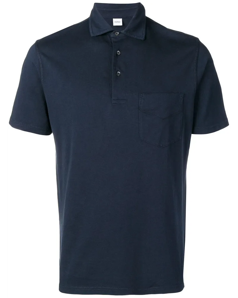ASPESI Klassisches Poloshirt - Blau Blau