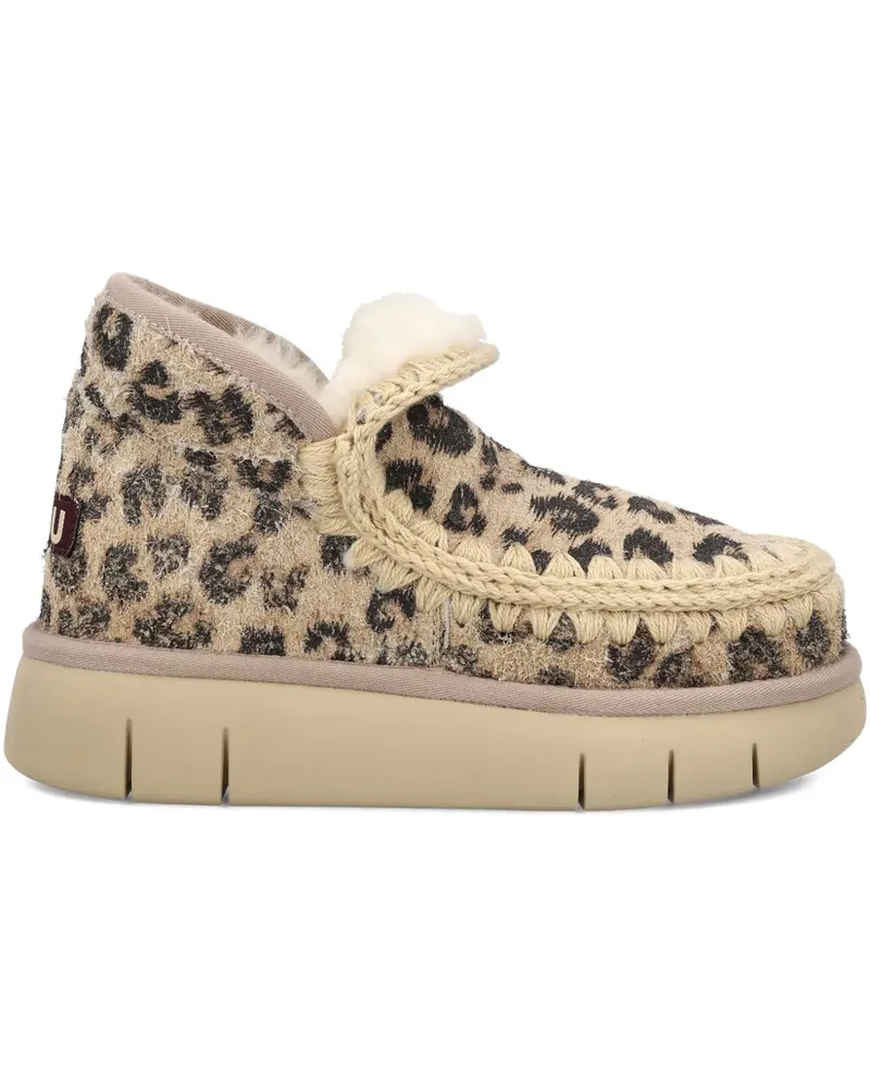 Mou leopard-pattern slip-on - Nude Nude