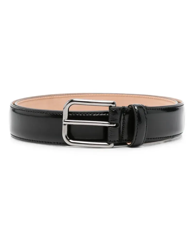 Giorgio Armani polished leather belt - Schwarz Schwarz
