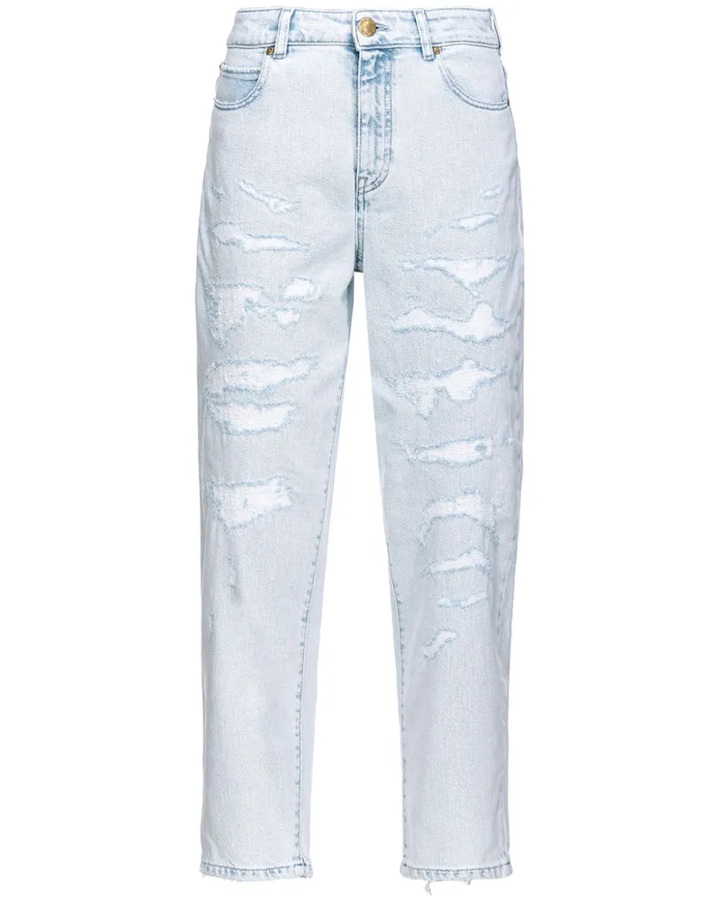 Pinko Halbhohe Straight-Leg-Jeans - Blau Blau