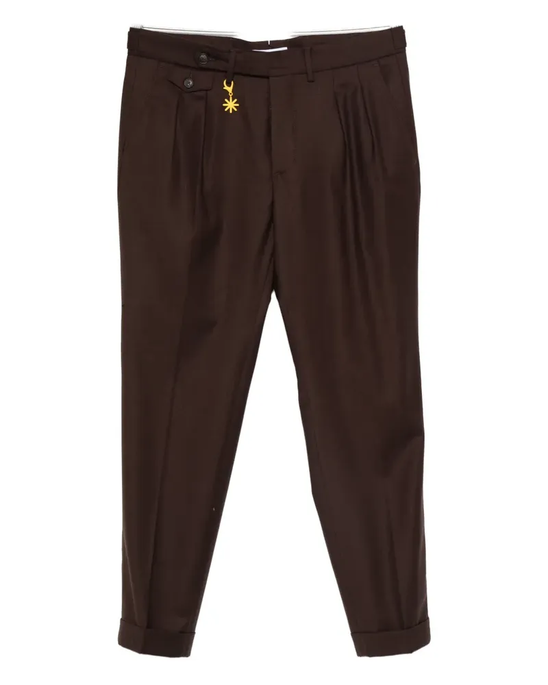 Manuel Ritz double-pleat trousers - Braun Braun