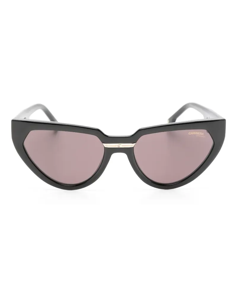 Carrera Sonnenbrille mit Cat-Eye-Gestell - Schwarz Schwarz
