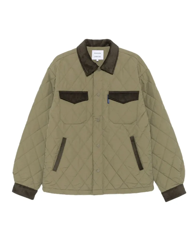 Maison Labiche Gesteppte Jacke mit Cordbesatz - Grün Grün