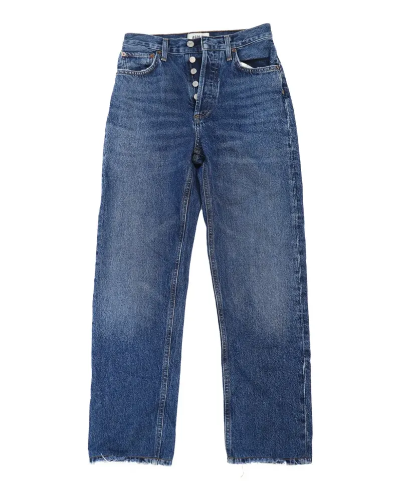 AGOLDE Jeans mit offenem Saum - Blau Blau