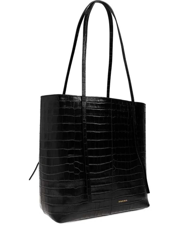 By Malene Birger Abilso croc-embossed tote bag - Schwarz Schwarz