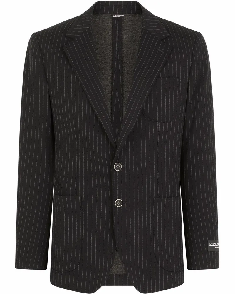 Dolce & Gabbana Sakko mit Nadelstreifen - Schwarz Schwarz