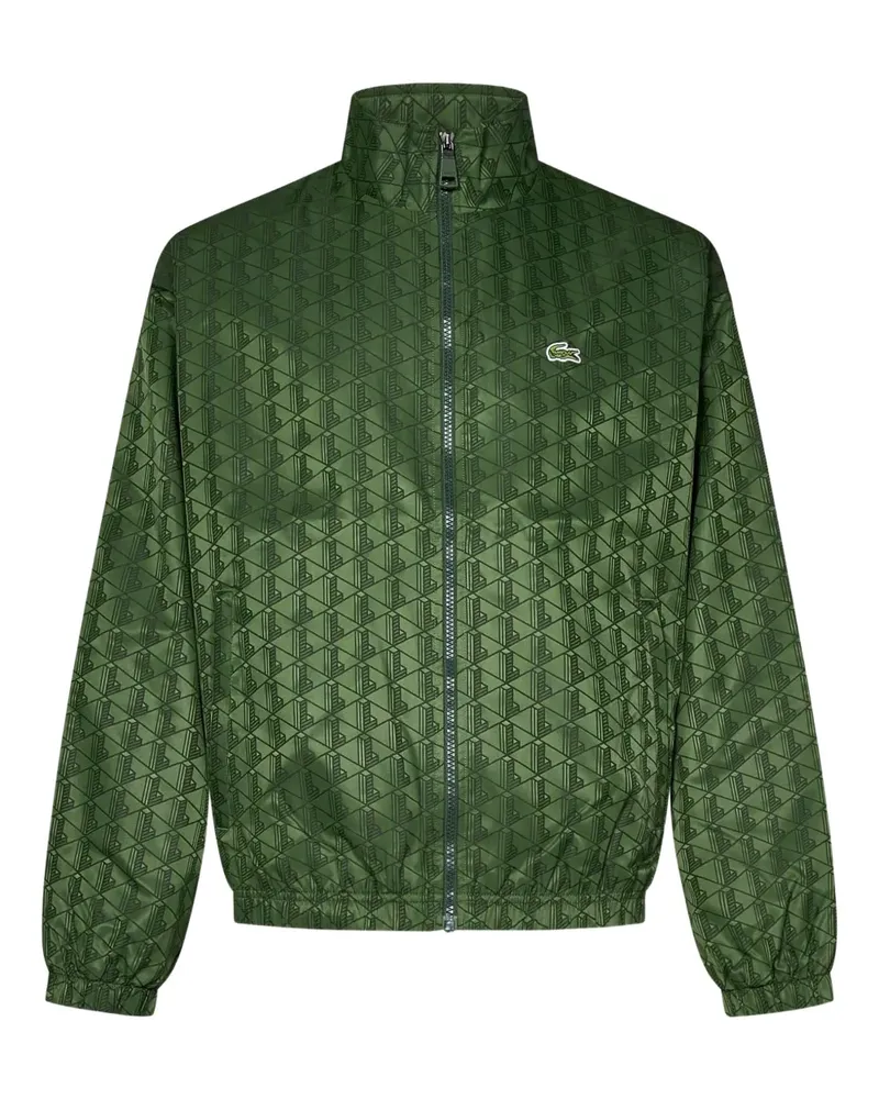 Lacoste Sportjacke mit Monogrammmuster - Grün Grün