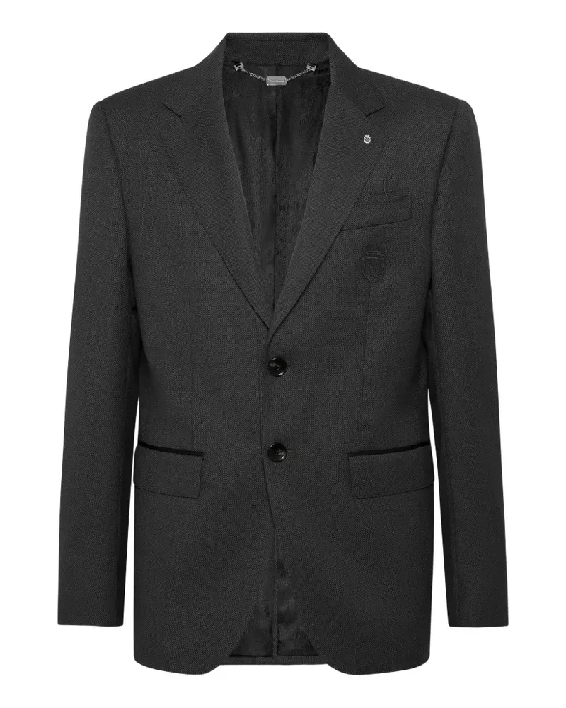 Billionaire Geknöpfter Blazer mit Stickerei - Schwarz Schwarz