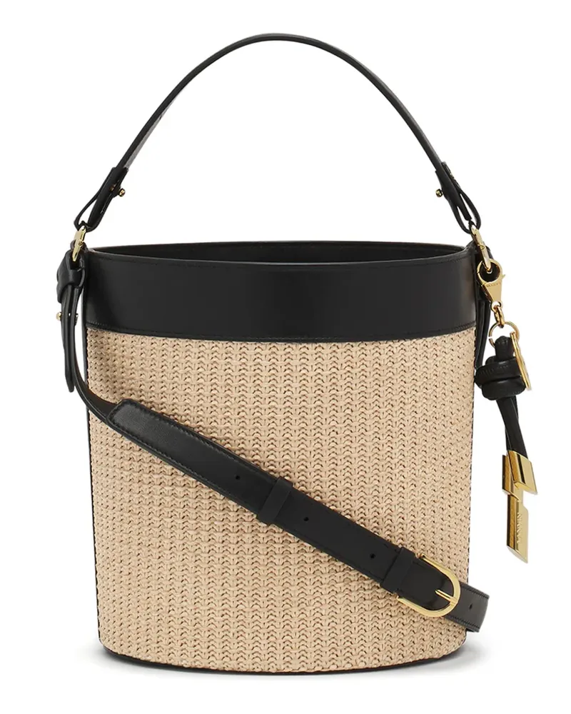 Lanvin Beuteltasche aus Bast - Nude Nude