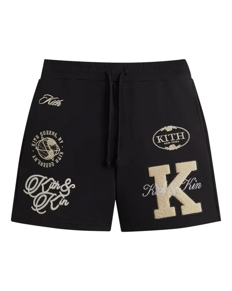 KITH fleece applique shorts - Schwarz Schwarz