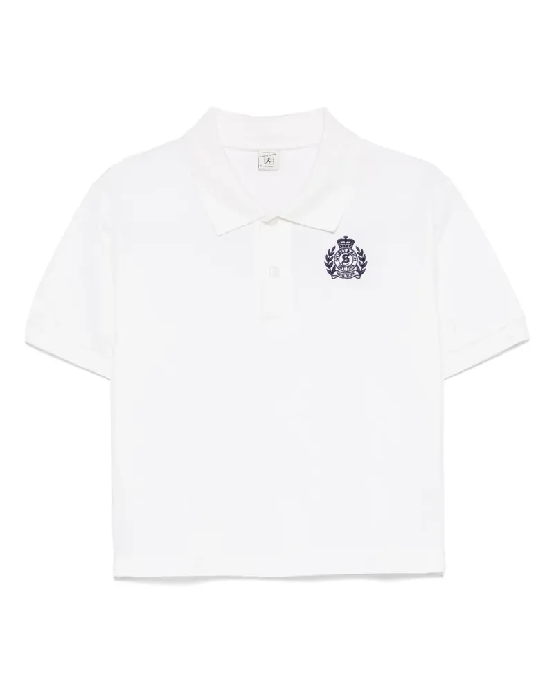 SPORTY & RICH Poloshirt mit Logo-Stickerei - Weiß Weiß