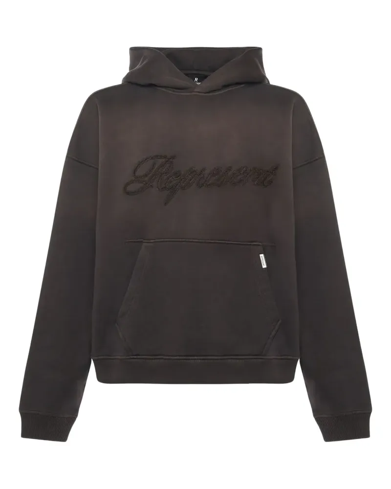 REPRESENT Hoodie mit Logo-Stickerei - Braun Braun