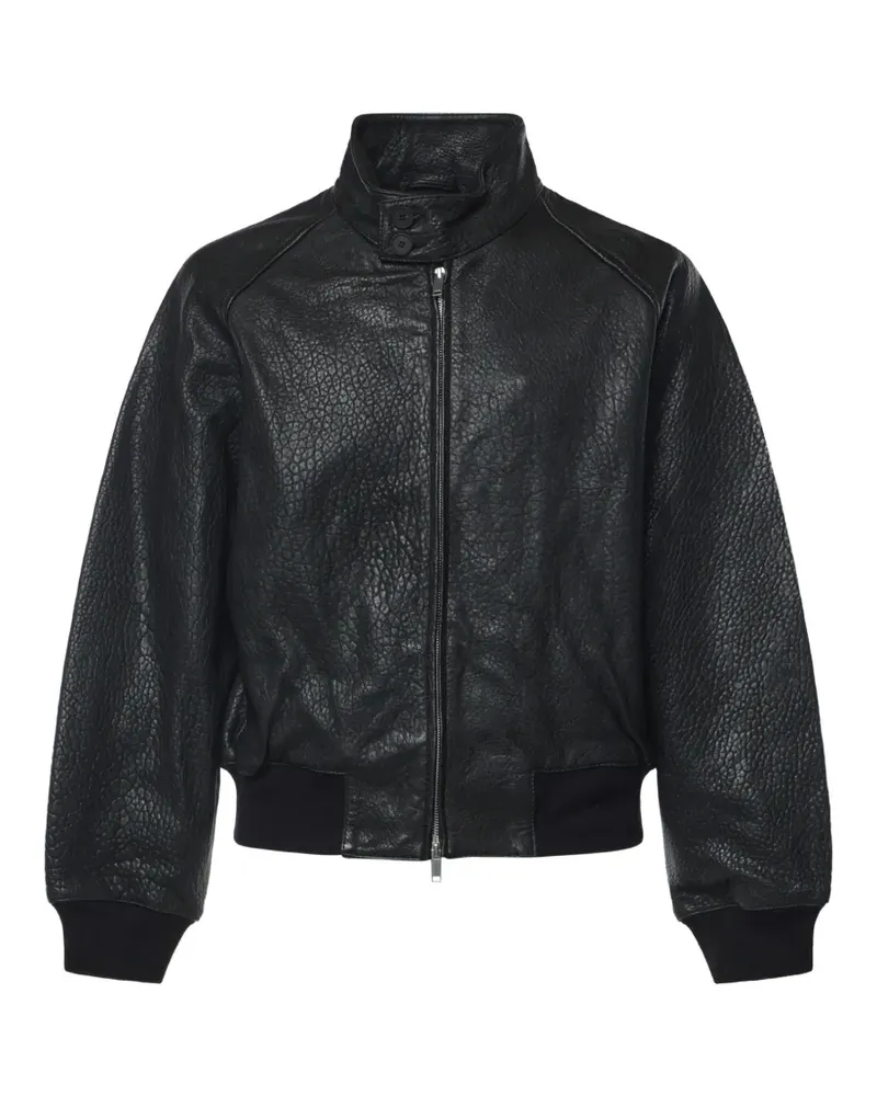 Studio Nicholson Over leather jacket - Schwarz Schwarz