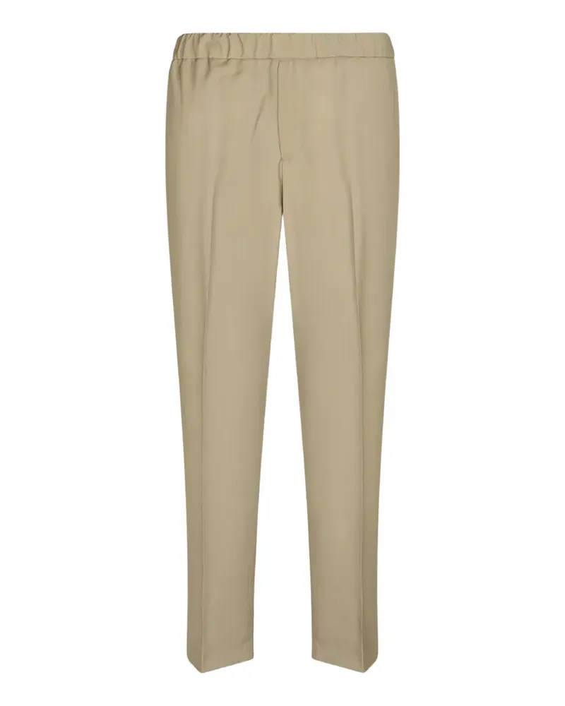 Costumein elasticated-waist pressed-crease trousers - Nude Nude
