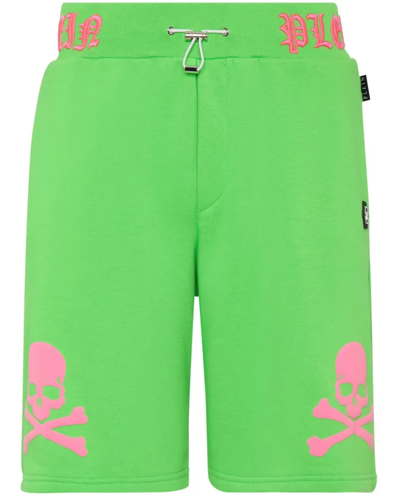 Philipp Plein Joggingshorts mit grafischem Print - Grün Grün