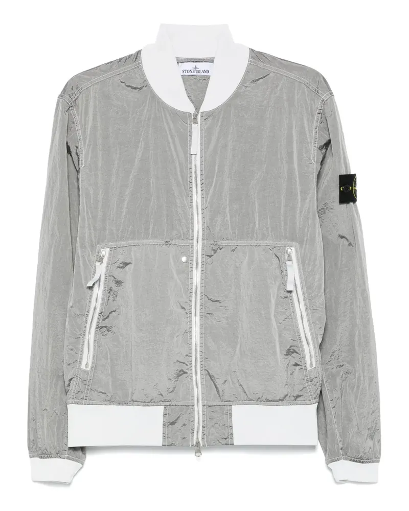 Stone Island Jacke mit Kompass-Patch - Grau Grau