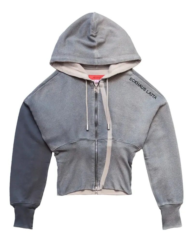 Eckhaus Latta Stadium Smog Snatched "Grey" Hoodie - Grau Grau