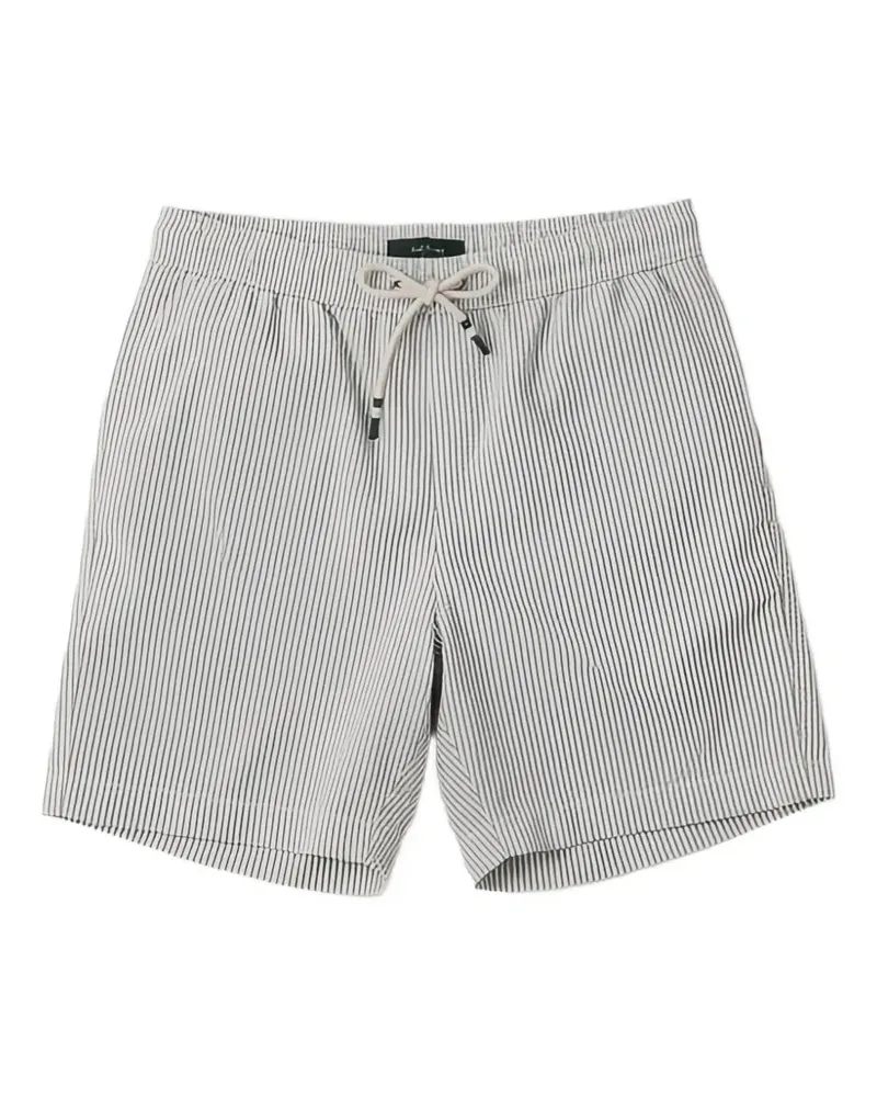 Hartford striped seersucker swim trunks - Weiß Weiß