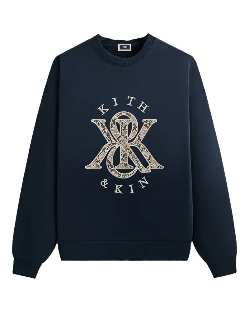 KITH Sweatshirt mit Python-Print - Blau Blau