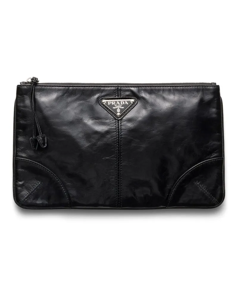Prada Klassisches Portemonnaie - Schwarz Schwarz